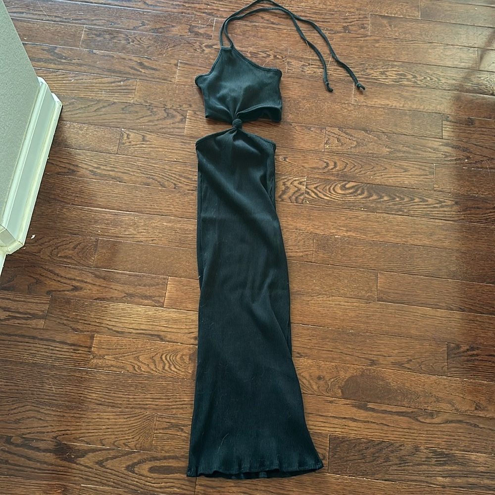 VICI black ribbed dress size small. So cute and stretchy!